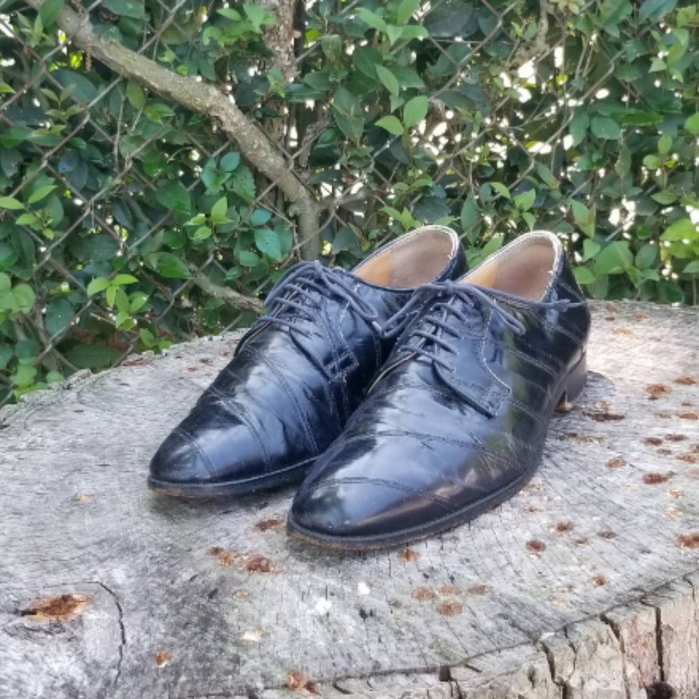 Vintage EEL Skin Dress Shoes By  Carlo Morandi